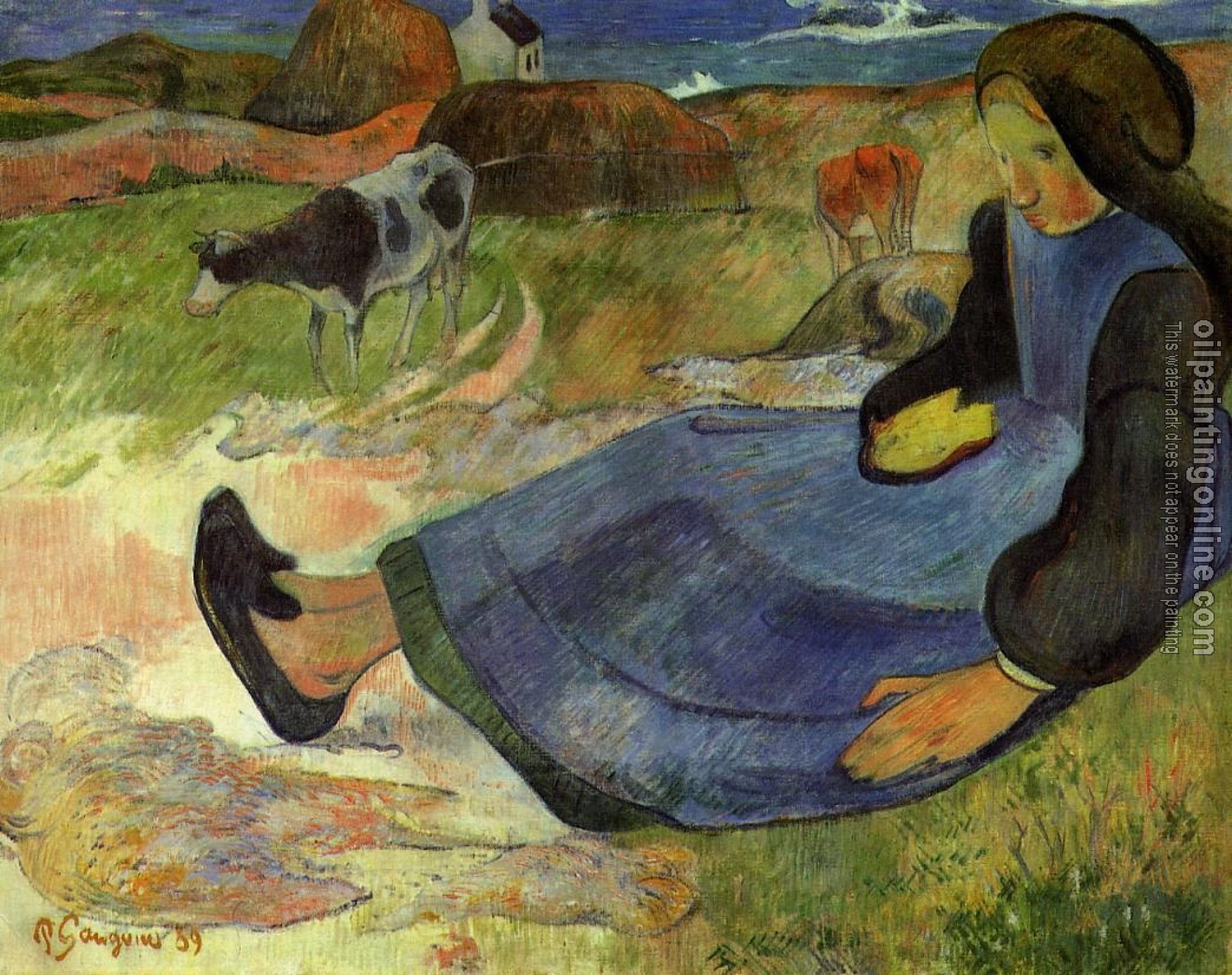 Gauguin, Paul - Seated Breton Girl